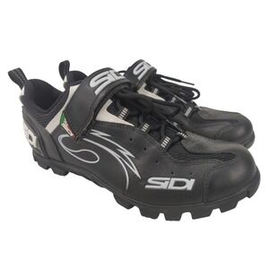 SIDI Mens 9-9.5 EU 43 Epic Mountain Bike Cycling Shoes Black White MTB Cleats